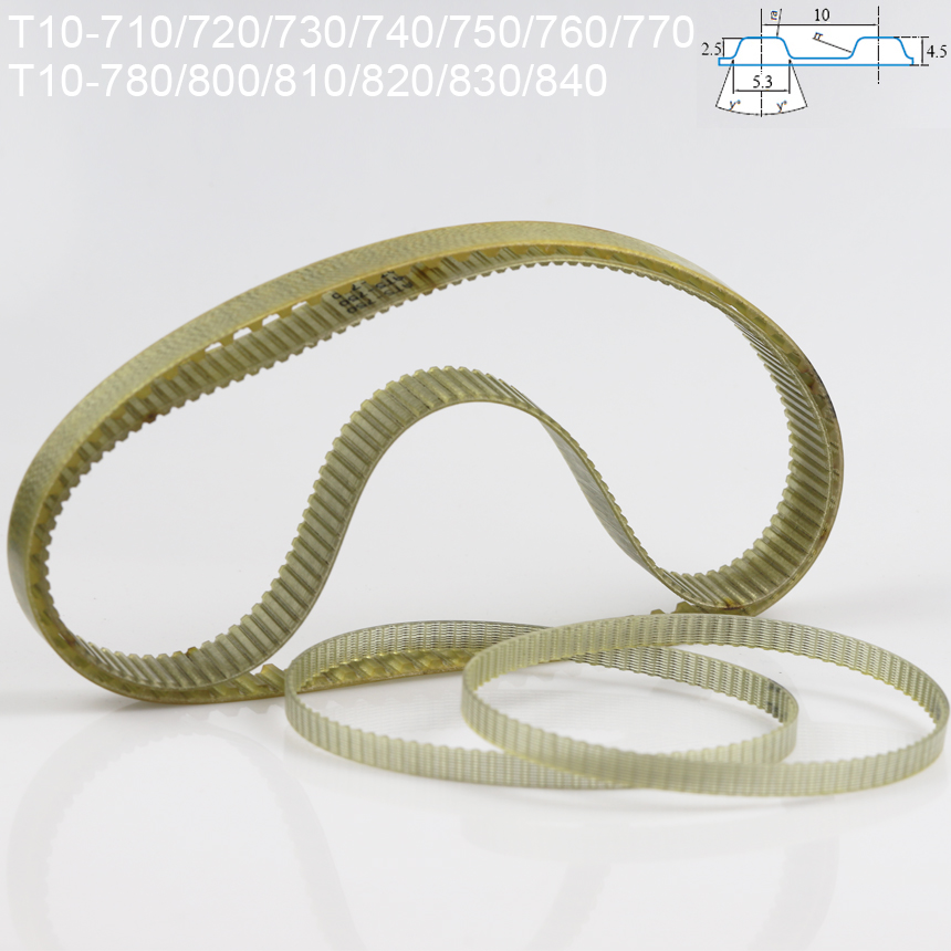Timing Belt - T10-710/720/730/740/750/760/770/780/800/810/820/830/840 10mm 피치 T10 PU 스틸