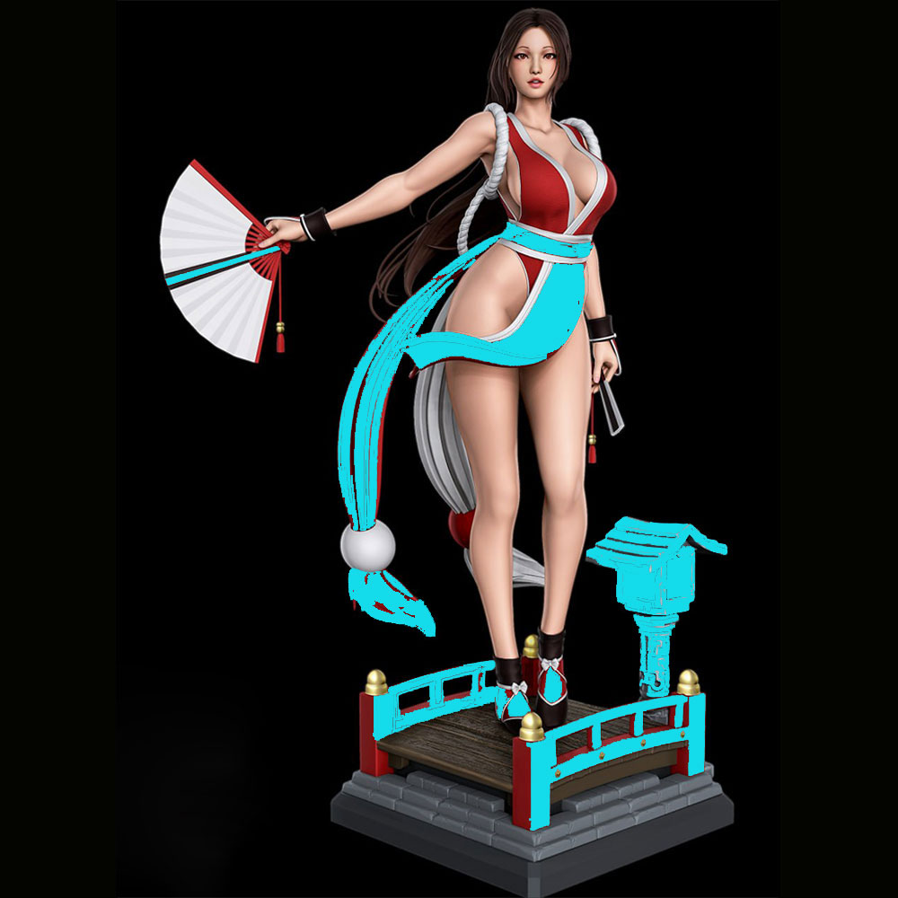 3D Printing App - 1/24 섹시한 긴머리 소녀 미니어처 레진