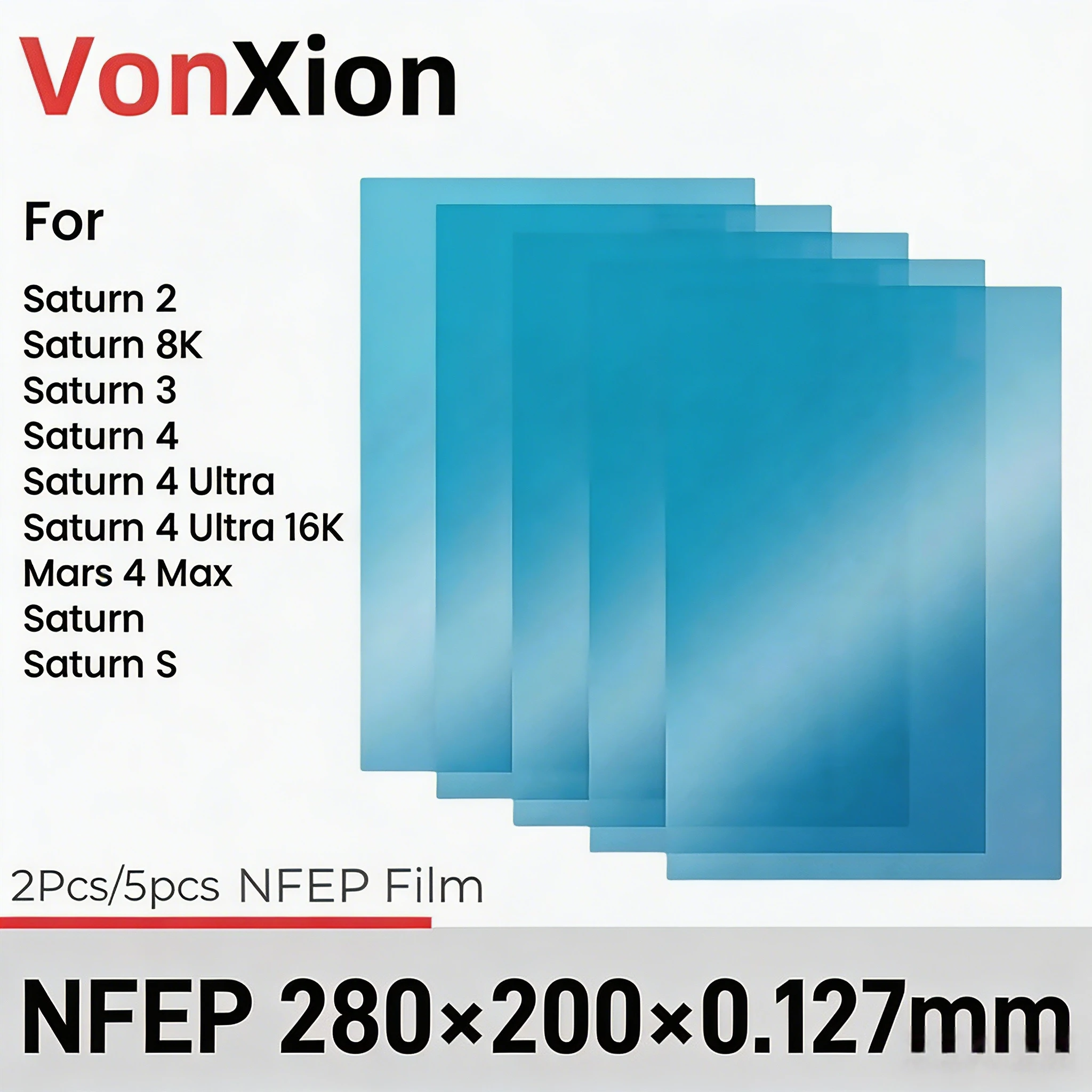 3D Printer Resin - Vonxion NFEP 릴리스 필름 280x200x0.127mm (Saturn