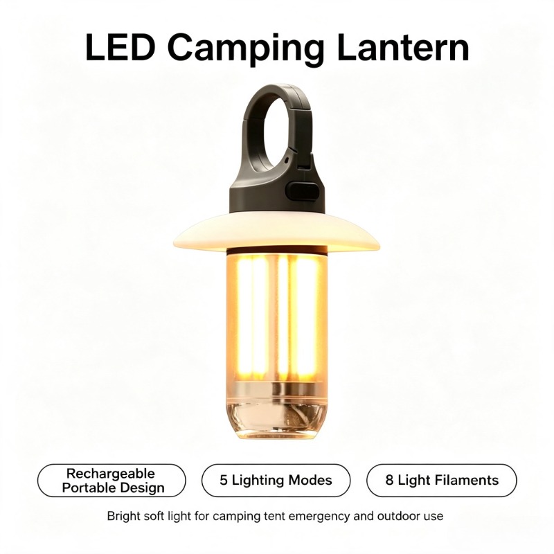 Asa Filament Outdoor - LED 캠핑 랜턴 충전식 휴대용 손전등