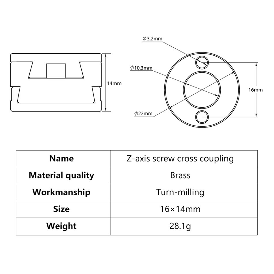 KINGROON 16mm Oldham 커플 링 T8 Z - 3D Printing Z Axis 리뷰 및 가격