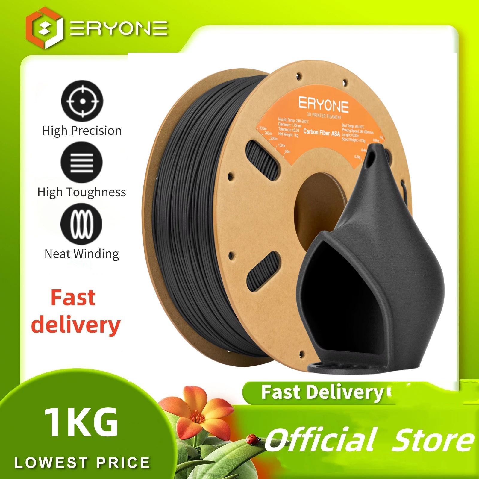 ERYONE 1KG ASA 탄소 섬유 프리미엄 필라멘트 - Asa Filament Outdoor 리뷰 및 가격