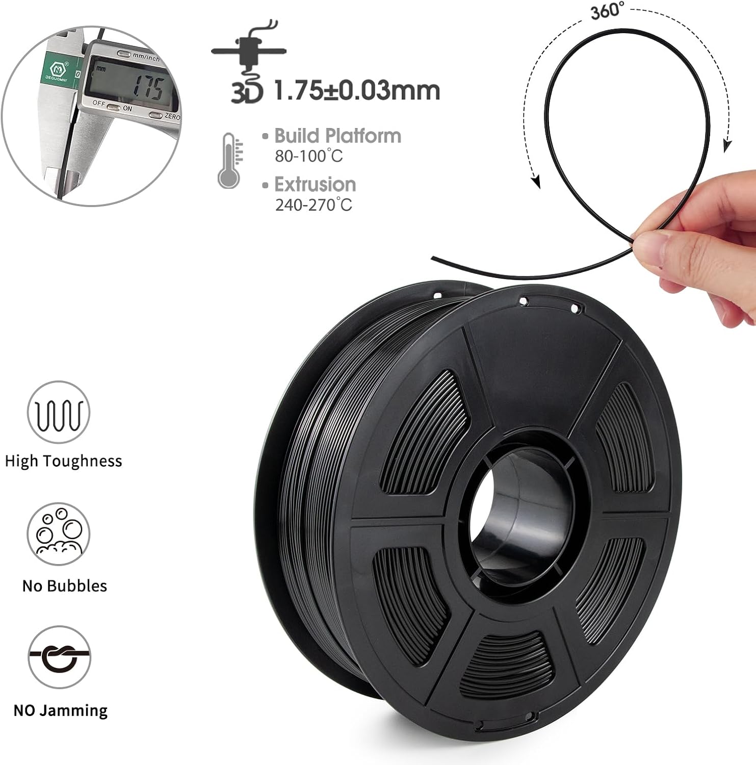 블랙 ASA 필라멘트 번들 10kg, UV 및 내후성  - Asa Filament Outdoor 리뷰 및 가격