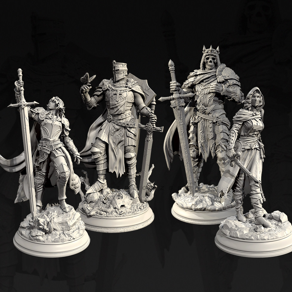 남자의 키 38mm 50mm 75mm (4인용 레진)  - 3D Printing App 리뷰 및 가격