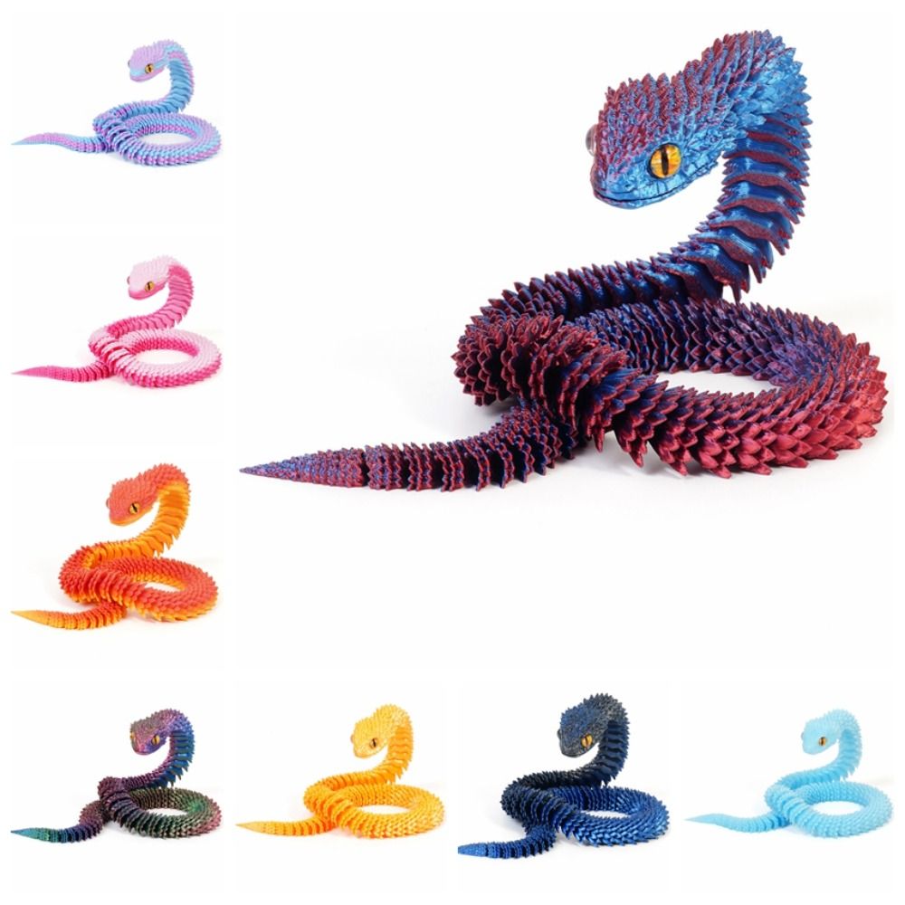 현실적인 3D 인쇄된 뱀 다색 회전 가능 시뮬레이션 뱀 - 3D Printing Simulator 리뷰 및 가격
