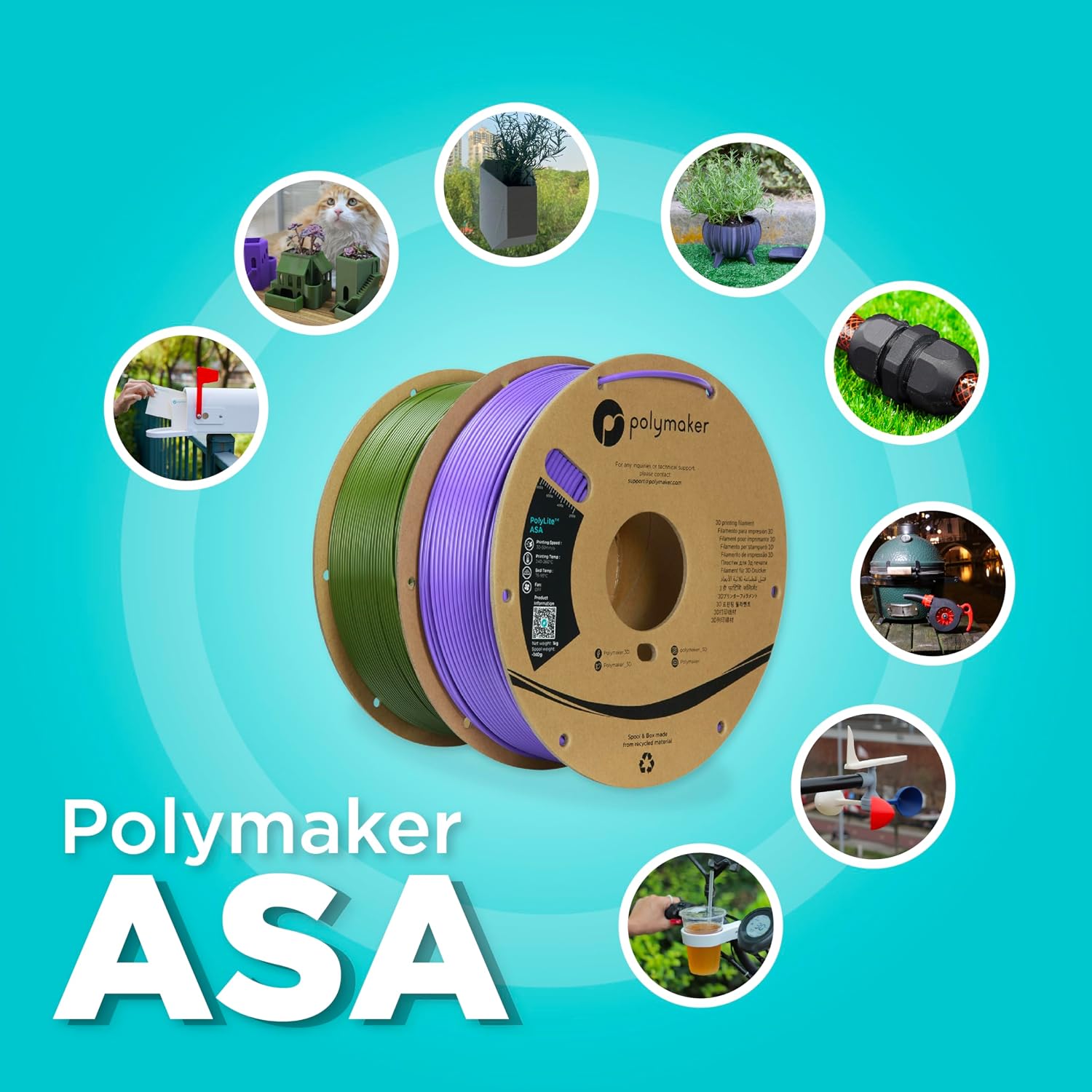 ASA 필라멘트 1.75mm 5KG 흰색, UV 및 내 - Asa Filament Outdoor 리뷰 및 가격
